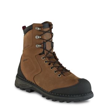Red Wing Burnside 8-inch Waterproof Safety Toe Veiligheidsschoenen Heren Bruin/Zwart - 4443